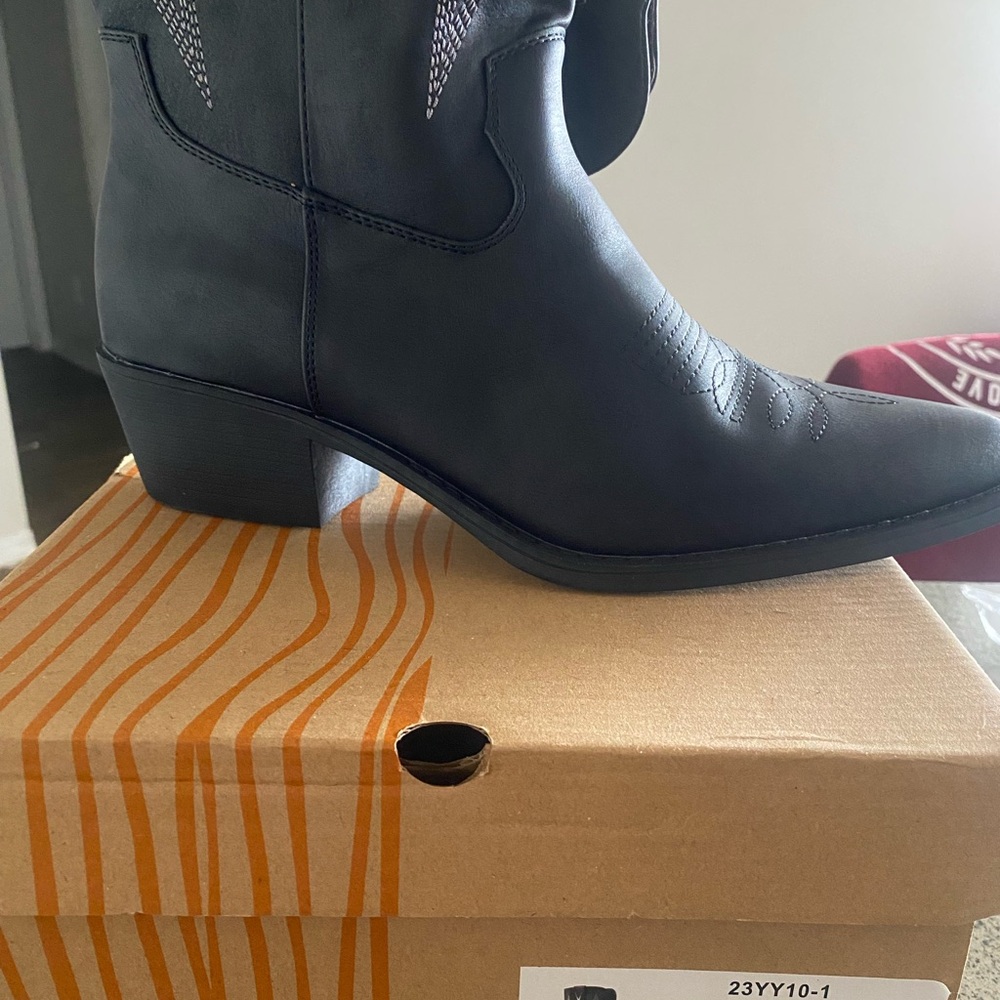 Black Western Ankle Boots